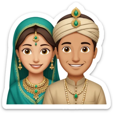 pakistani dancing man and woman modest sticker