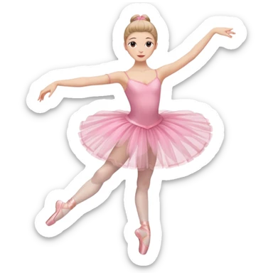 full body balet with pink tutu sticker