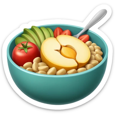 healthy bowl sticker