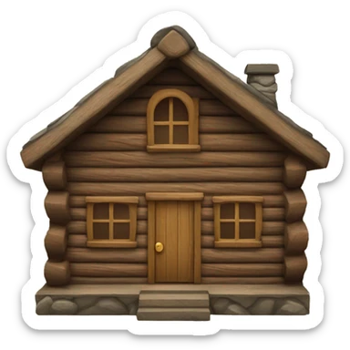 log cabin sticker