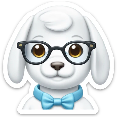 Cinnamoroll wearing glasses sticker