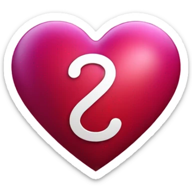 Red violet heart sticker