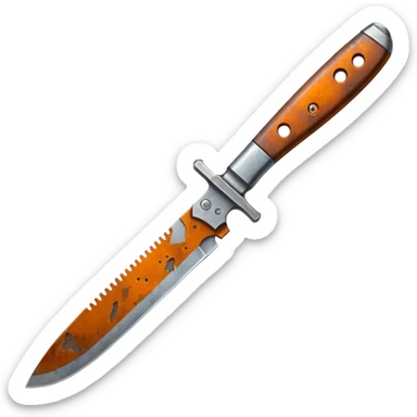 Rusty knife sticker