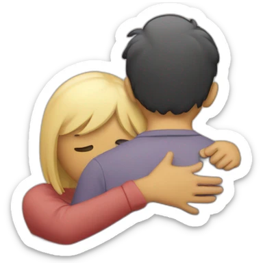 Someone patting a sad person on the back sticker