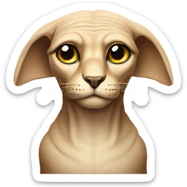 Beige one-eyed sphinx sticker