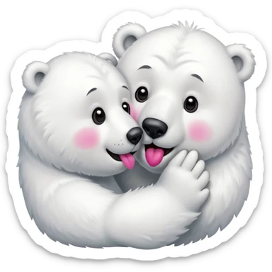 Has un oso polar dando un beso 😘 sticker