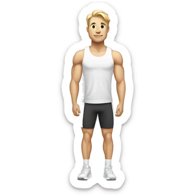 WHITE GYM TREINER sticker