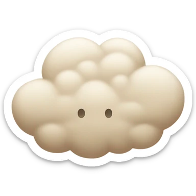 Beige cloud sticker