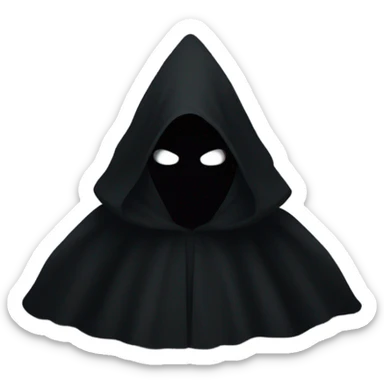 illuminati shadow figure in black cloak sticker