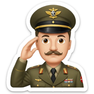 Hitler saluting sticker