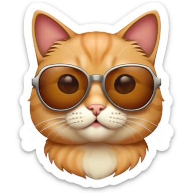 Cat with sunglasses sticker