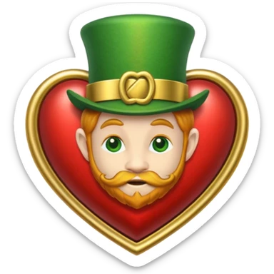 leprechaun heart  sticker