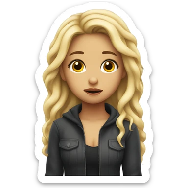 Shakira with sad expression sticker