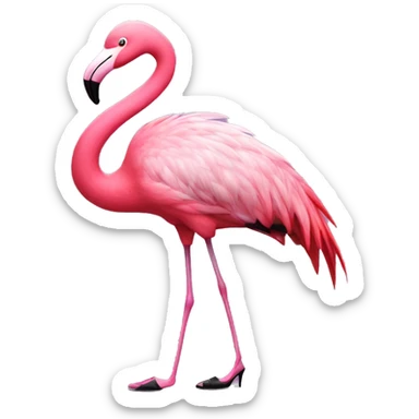 flamingo in high heels  sticker