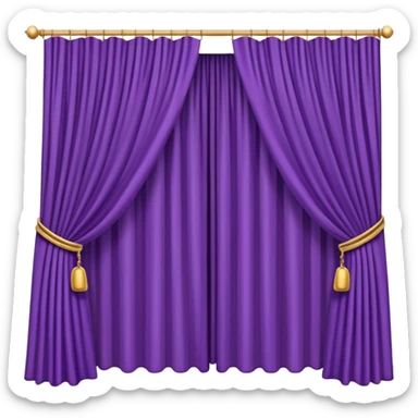 purple curtains open modern sticker