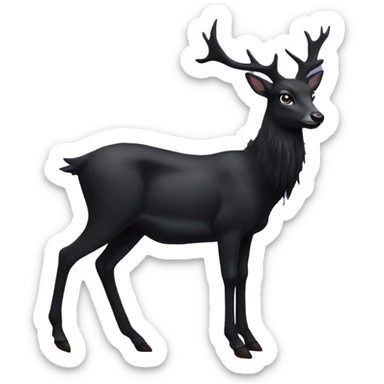 Goth deer sticker