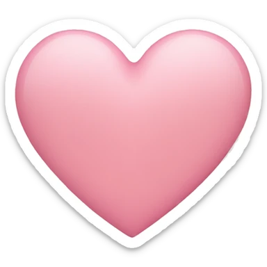 soft pink heart  sticker
