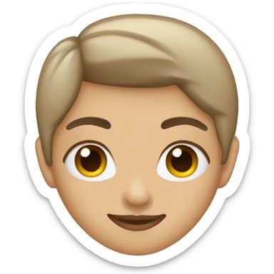 Beige heart brow  sticker