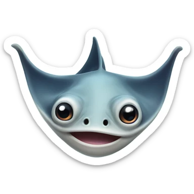 Cute Manta Ray  sticker