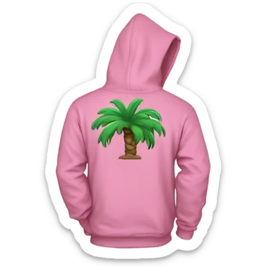 Pink puff palm hoodie  sticker
