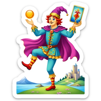 The fool tarot card sticker
