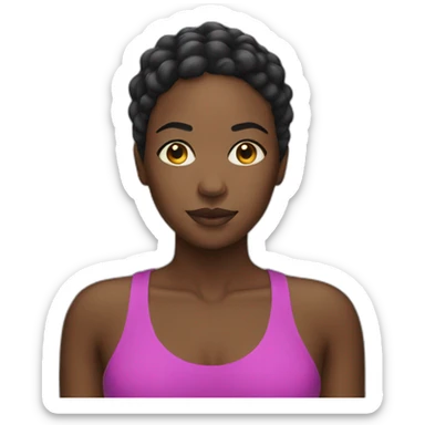 swimming black woman sticker