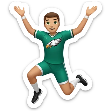 Eagles fan celebrating hard sticker