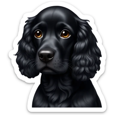 Black cocker sticker