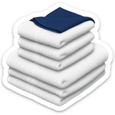 Navy blue stacked towels  sticker