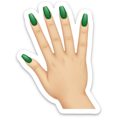 one finger green nail art sticker