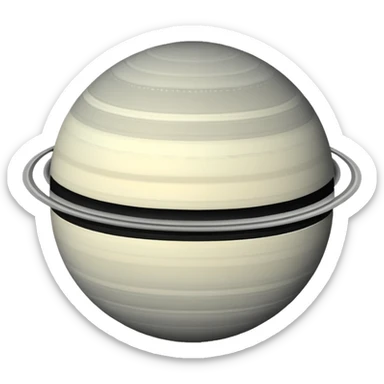 grayscale saturn emoji sticker