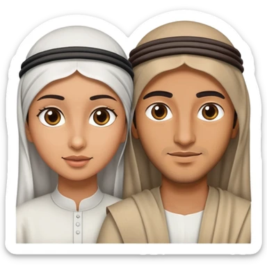 arab man with girl sticker