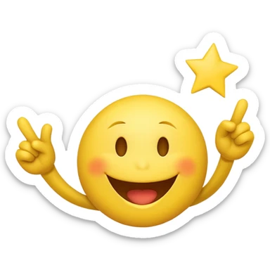 a cheering smiley and "Rabea!!!"   sticker