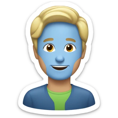 Hey Please generate emoji written IT with blue background sticker