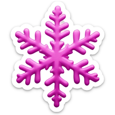 Pink snowflake  sticker