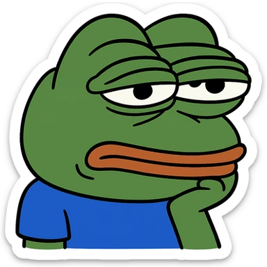 pepe the frog bored sticker