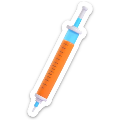 A syringe sticker