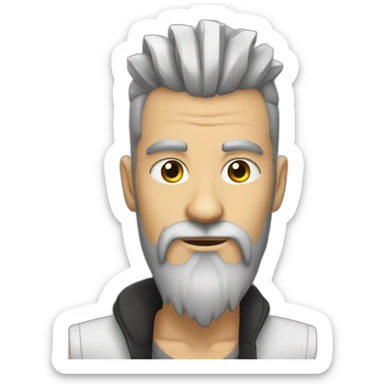 white-man-with-mohawk-and-long-black-beard sticker
