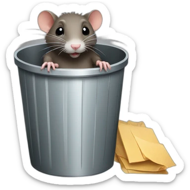 trash can rat sticker