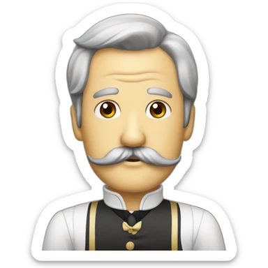 Dictateur moustachu carré sticker