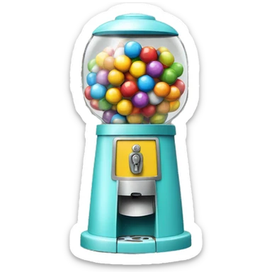  a gumball machine on the rack, realistic  sticker