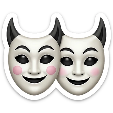 two drama masks sticker