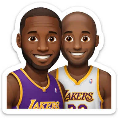 LeBron James and Kobe Bryant sticker
