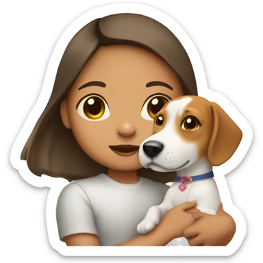 filipina baby with beagle sticker