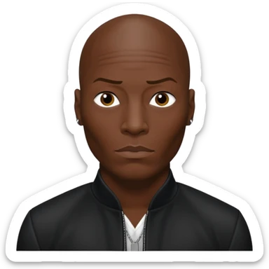 Tyrese Gibson with black outfit sticker