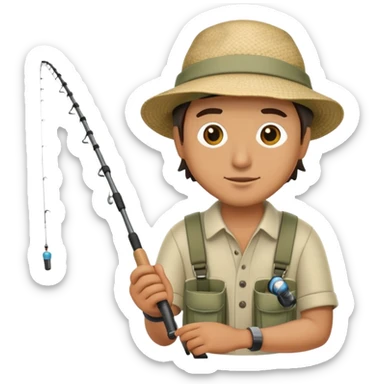 Dude fishing sticker