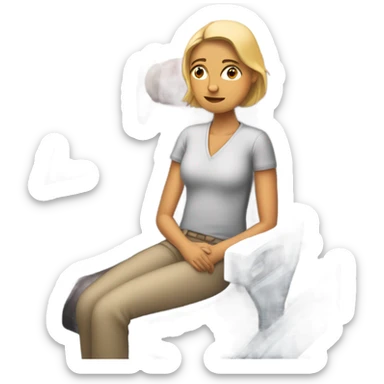 Fear of airplane  sticker