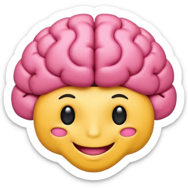 Cerebro sonriente sticker