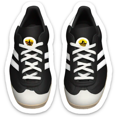 a pair of black adidas sambas sticker