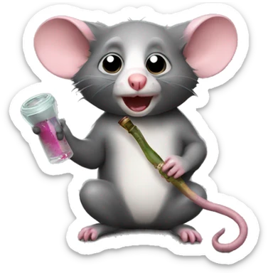Possum with a bong sticker